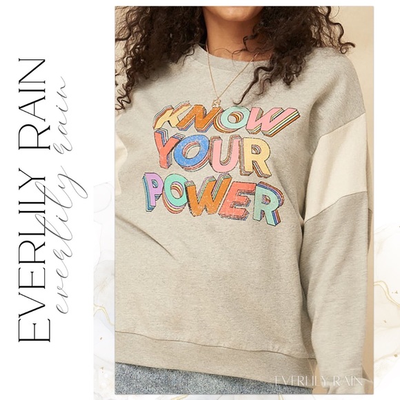 Know Your Power Vintage Graphic Sweatshirt - Picture 9 of 14